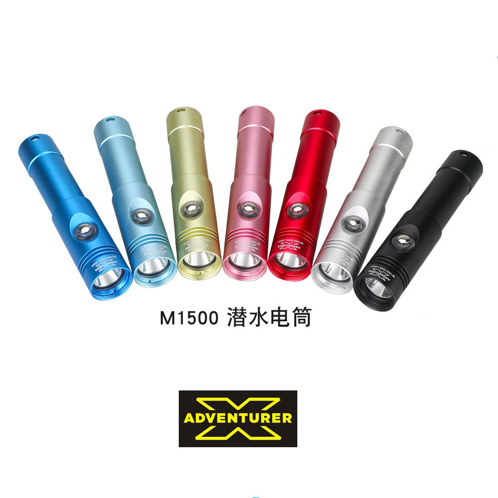 Aquatic Diving - Lampe torche étanche en aluminium X-Adventurer,